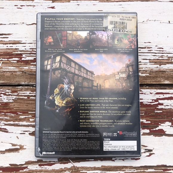 Xbox Green The Elder Scrolls III Morrowind - Game of the Year Edition - Picture 2 of 8